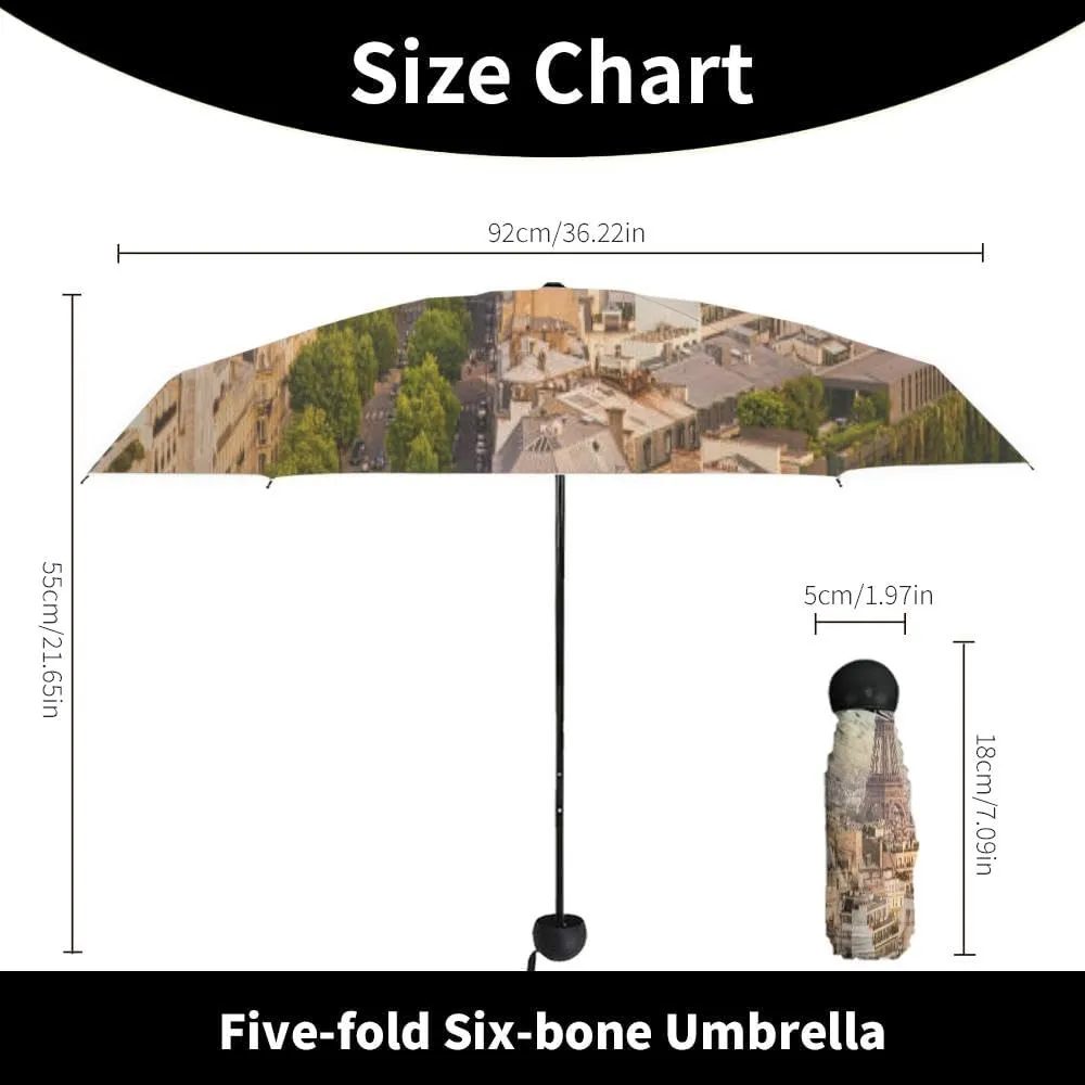 Travel Umbrella for Rain Windproof Evening view Dablam Automatic Cute Portable Compact Umbrella for Women Purse Backpack Car Black Sun UV Protection