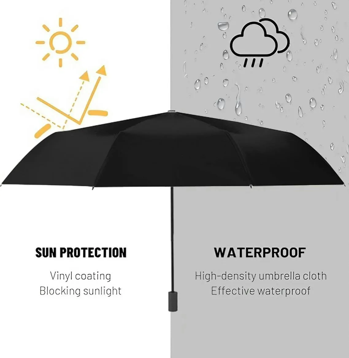 Travel Umbrella for Rain Windproof Evening view Dablam Automatic Cute Portable Compact Umbrella for Women Purse Backpack Car Black Sun UV Protection