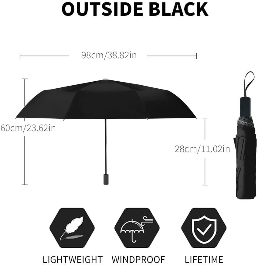 Travel Umbrella for Rain Windproof Evening view Dablam Automatic Cute Portable Compact Umbrella for Women Purse Backpack Car Black Sun UV Protection