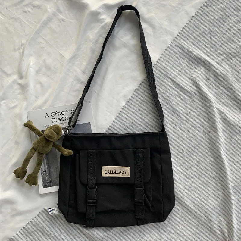 Trendy Style Vintage Simple Nylon Canvas Crossbody Bags