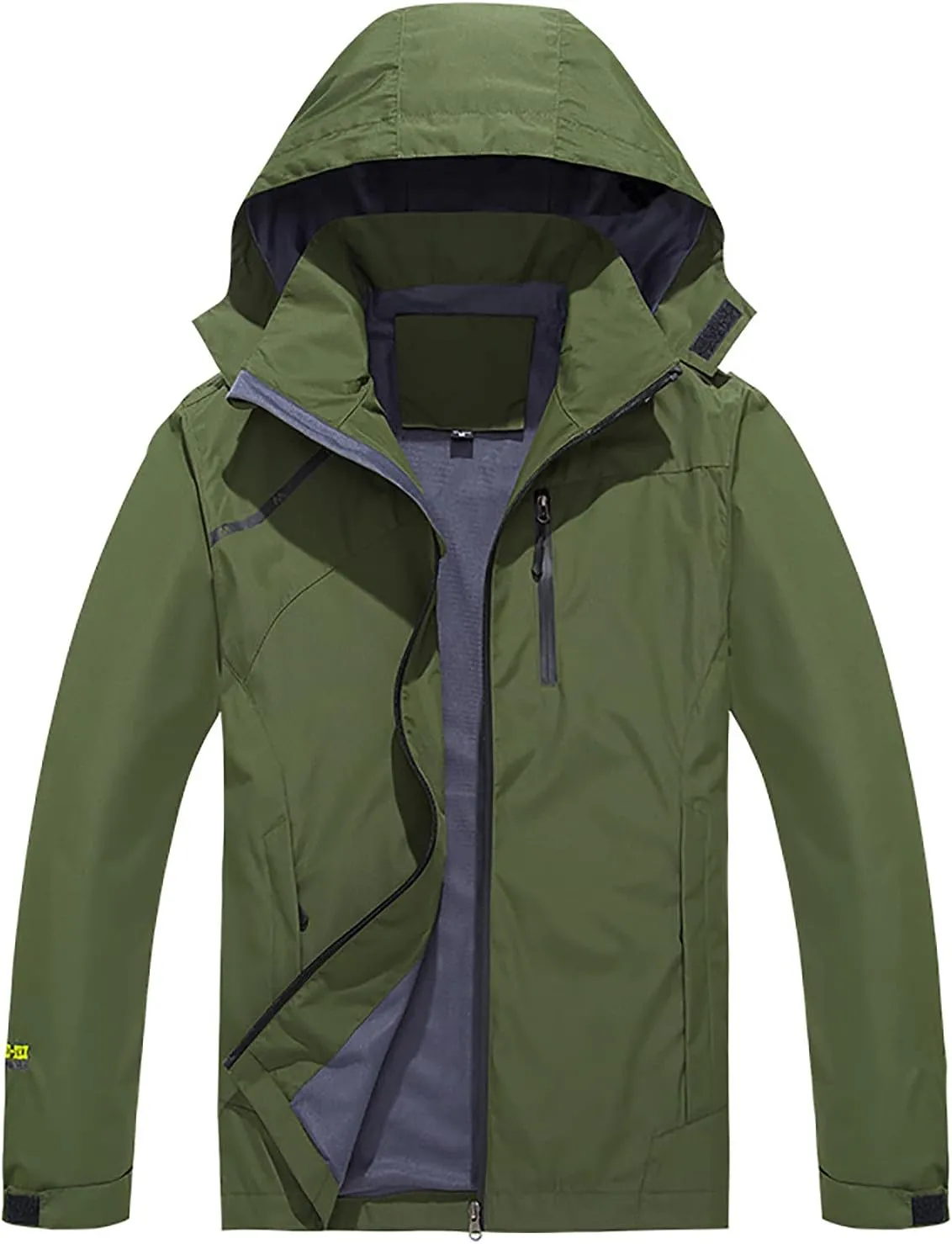 tuduoms Mens Lightweight Rain Jacket Waterproof Breathable Raincoat Windbreaker Hooded Shell Jacket Outwear for Hiking Travel
