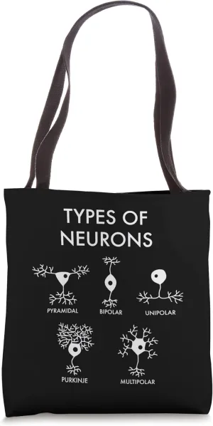 Types Of Neurons, Brain Surgeon Neurologist Tote Bag