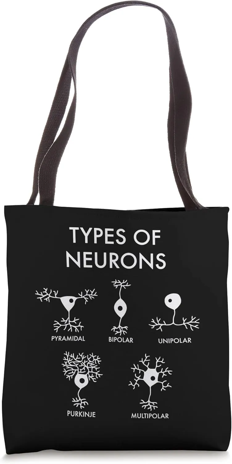 Types Of Neurons, Brain Surgeon Neurologist Tote Bag