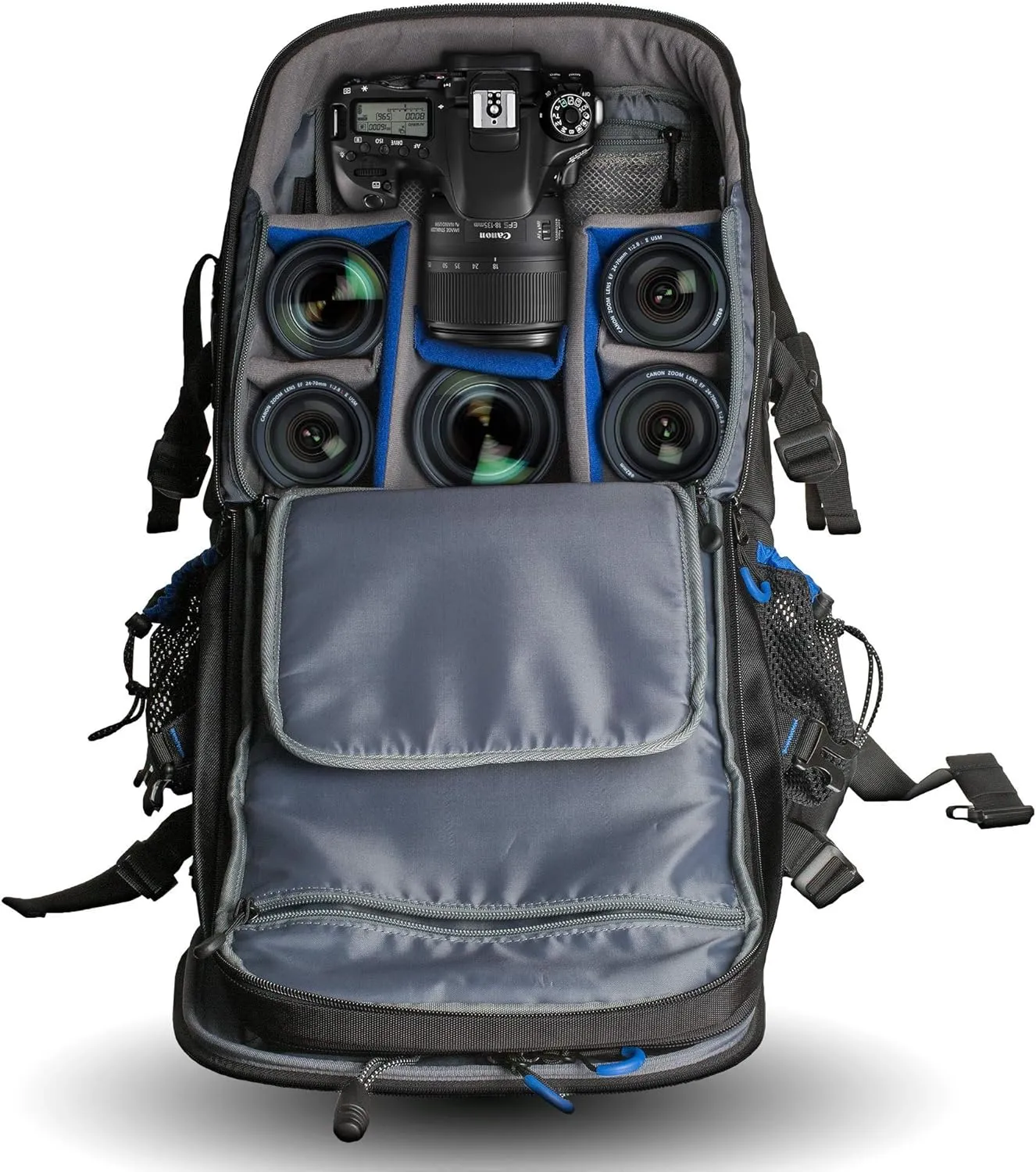 Ultimaxx Extra Large Camera DSLR/SLR Backpack for Nikon, Canon, Sony, Panasonic, Pentax, Olympus, and Fuji Cameras—an Outdoor Hiking/Travelling Backpack with 15.6 Laptop Compartment