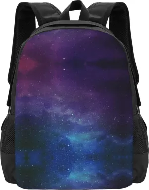 Universe with Stars and Galaxy Interstellar Print Travel Backpack Carry On Flight Approved,Laptop Backpack,Tech-Ready Personal Item Travel Bag