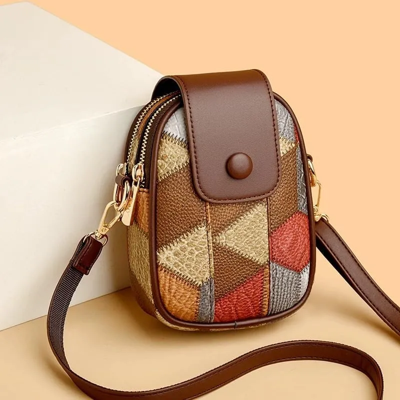 Urban Chic Leather Crossbody – Compact & Versatile Phone Bag for Women