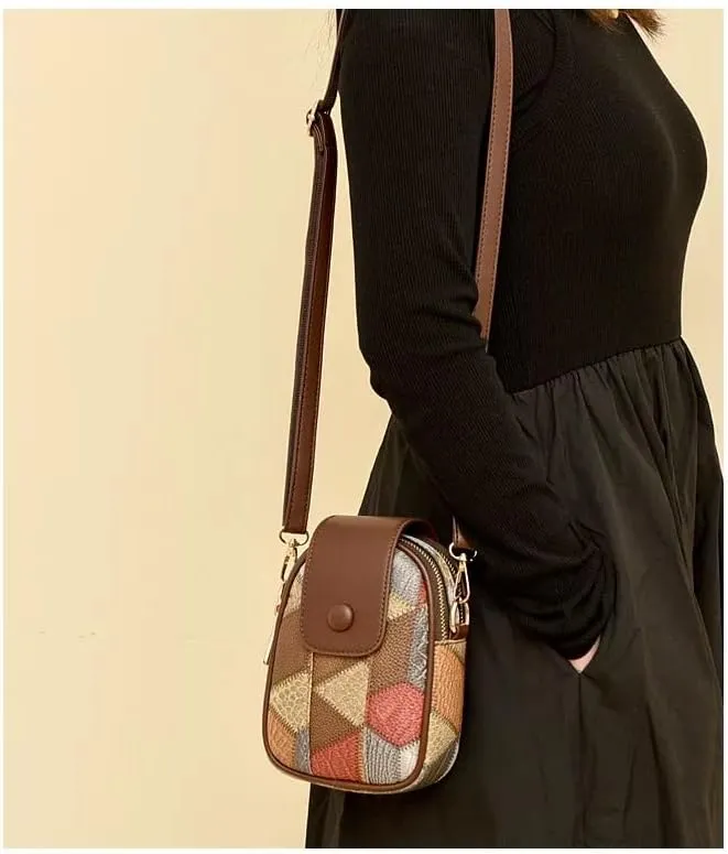 Urban Chic Leather Crossbody – Compact & Versatile Phone Bag for Women