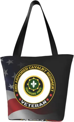 Us Army 2nd Armored Cavalry Regiment Veteran Fashion Shoulder Bag Large Capacity For Man Or Woman