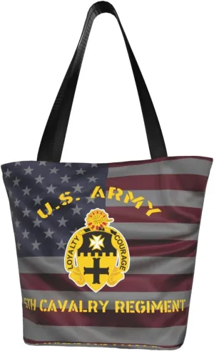 Us Army 5th Cavalry Regiment Fashion Shoulder Bag Large Capacity For Man Or Woman