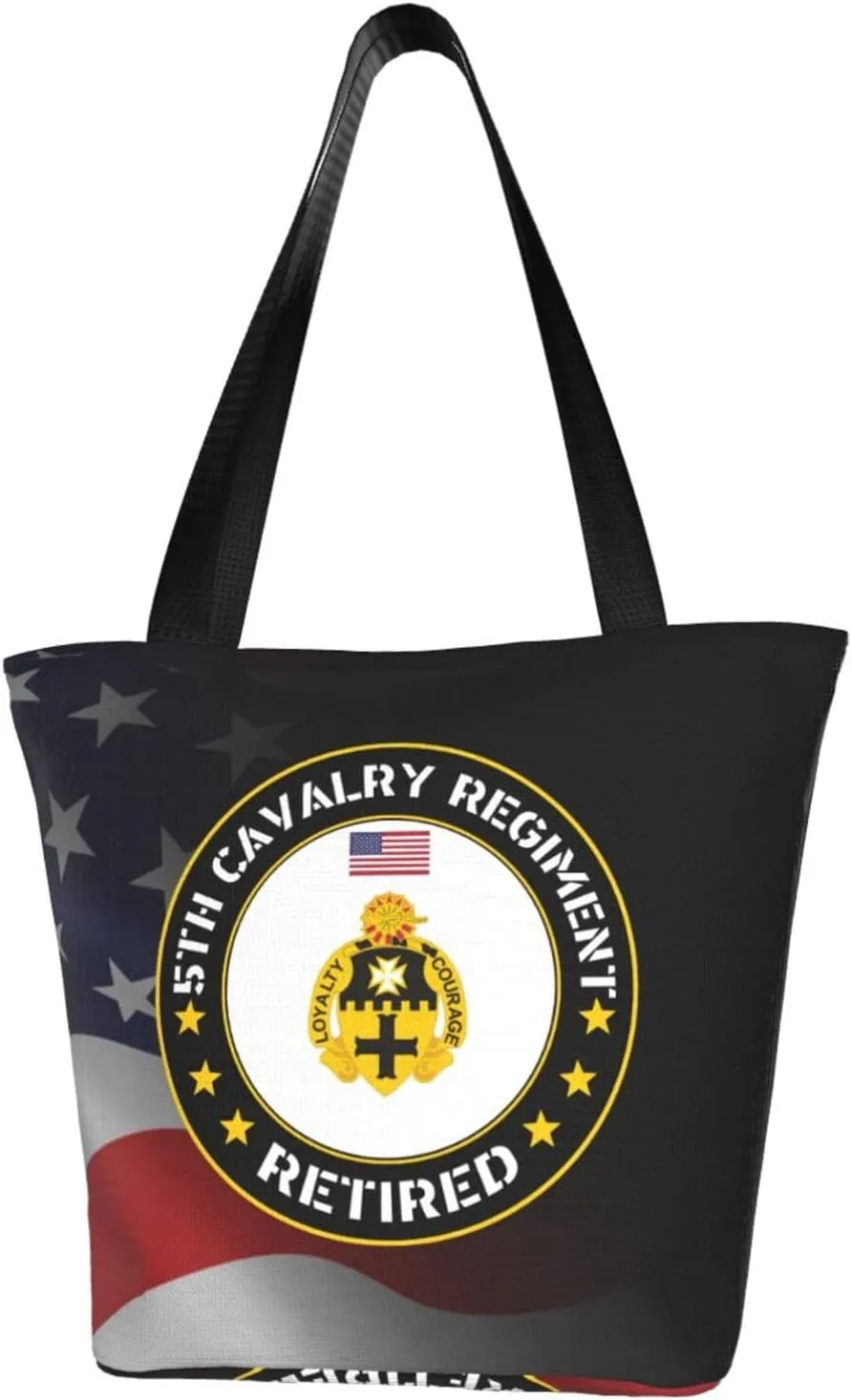 Us Army 5th Cavalry Regiment Retired Fashion Shoulder Bag Large Capacity For Man Or Woman