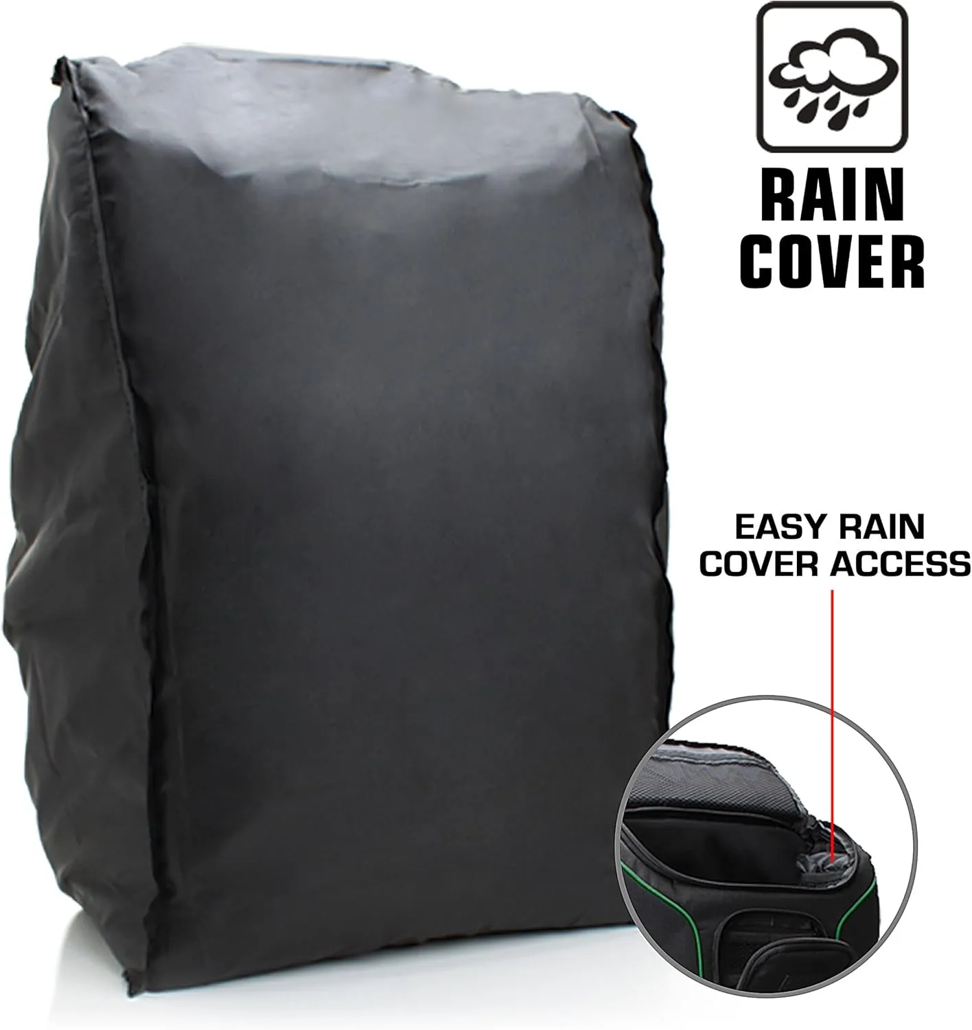 USA Gear Camera Backpack for Photographers DSLR/SLR/Mirrorless Photography Camera Bag with Laptop Compartment, Waterproof Rain Cover & Tripod Holder, Compatible with Canon/Nikon/Sony (Green)