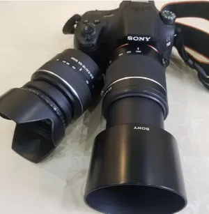 Used Sony A58 DSLR Camera with 18-55mm II & 55-300mm Dual Lenses - 90% New, Perfect for Travel