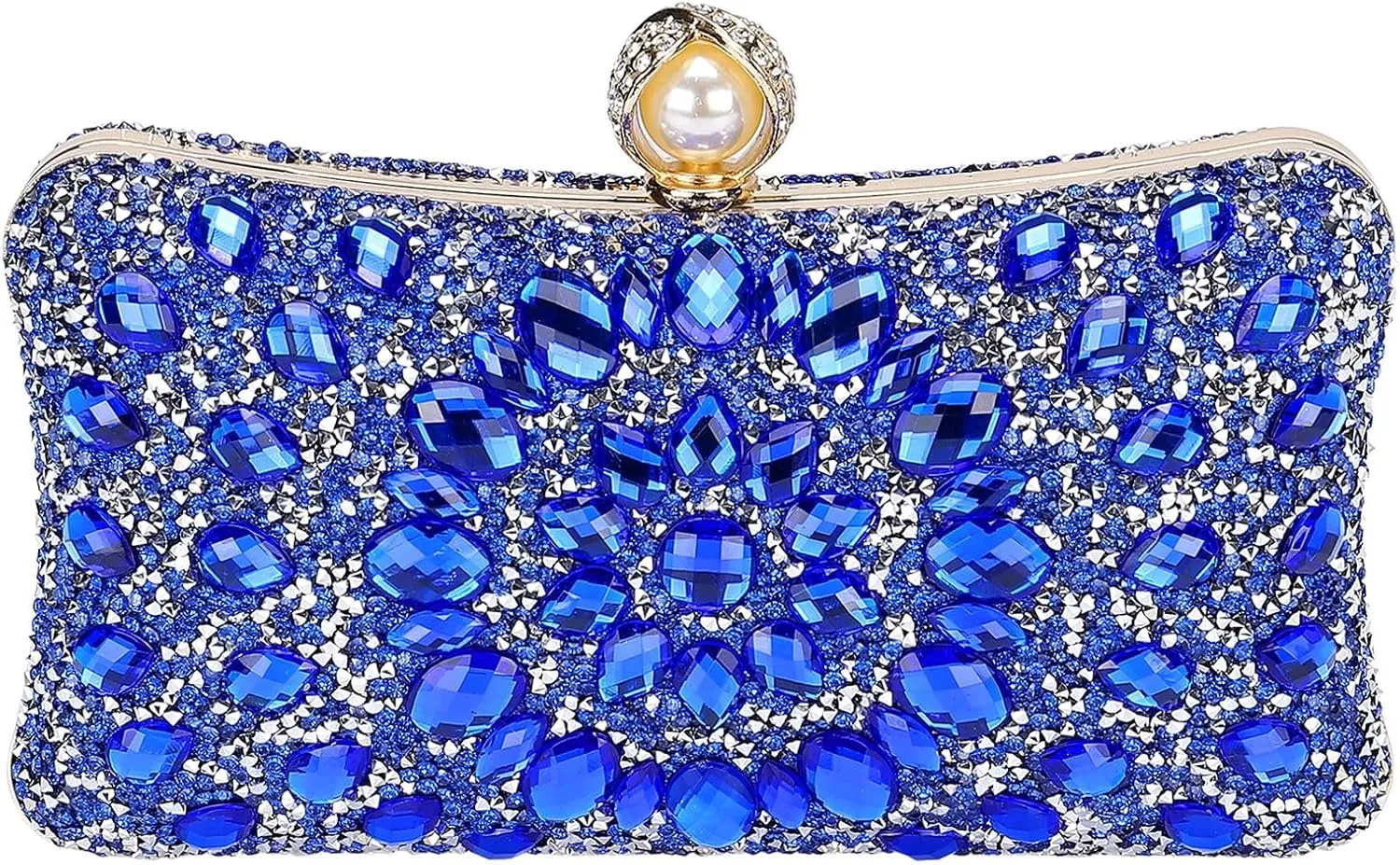 uxcell Evening Bag for Women, Sparkly Crystal Rhinestone Clutch Purse with Chain Strap Shoulder Bag