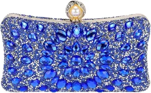 uxcell Evening Bag for Women, Sparkly Crystal Rhinestone Clutch Purse with Chain Strap Shoulder Bag