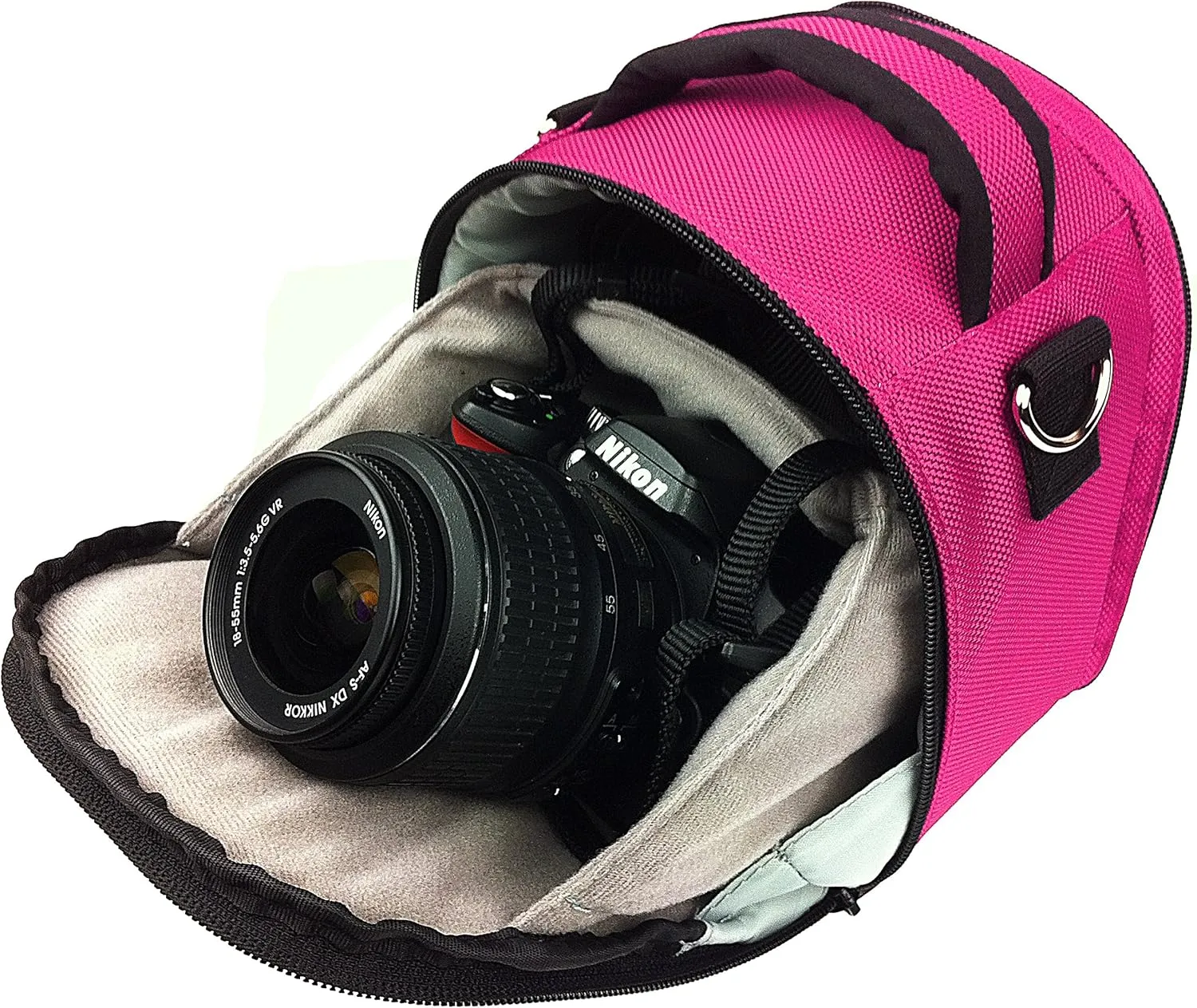 Vangoddy VGLaurelHPNK Laurel DSLR Camera Case with Removable Shoulder Strap (Hot Pink)