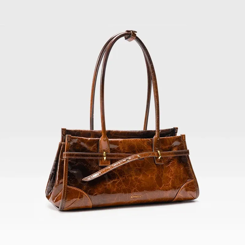 Veloria™ Vintage Leather Baguette Bag