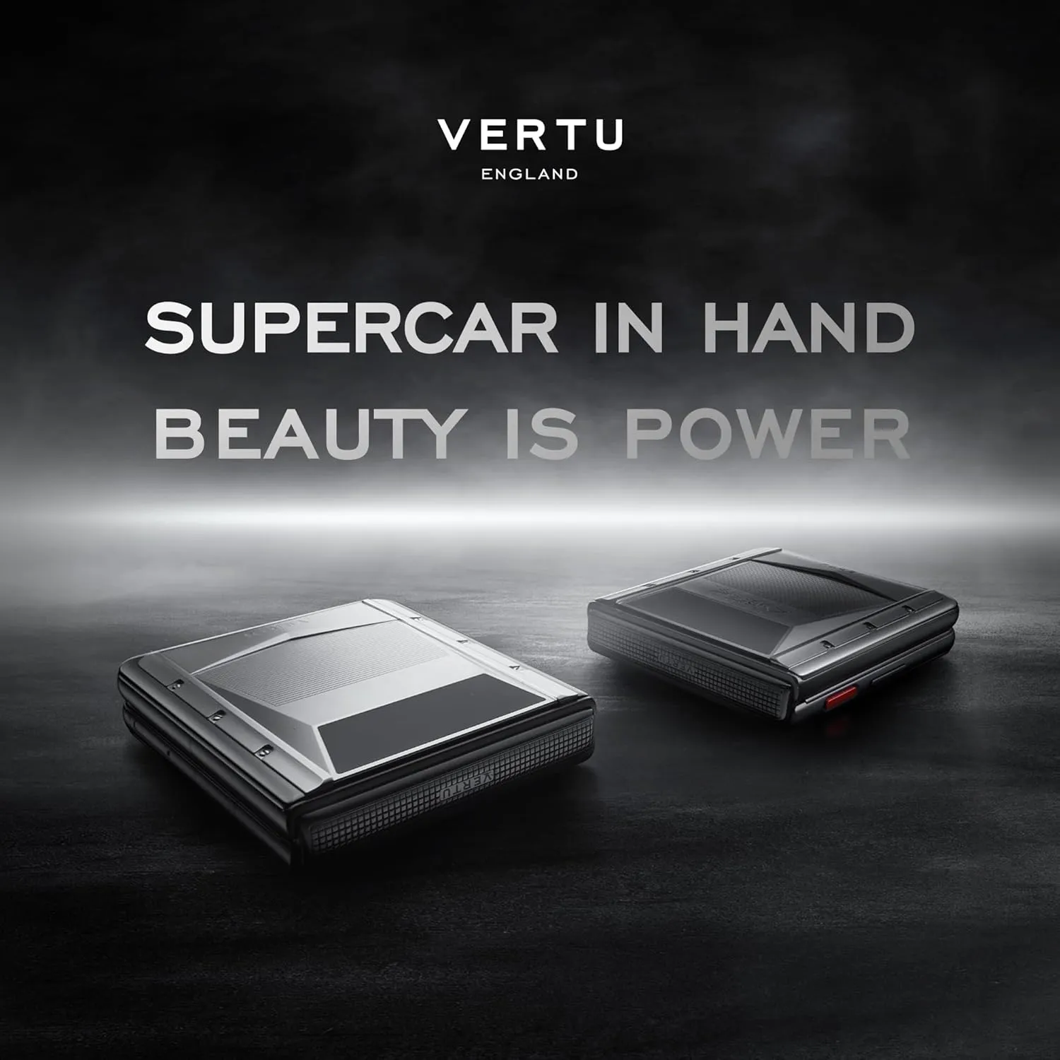 VERTU Quantum FLIP Cyber Titanium Smartphone, Quantum Security, 6.9" OLED 240Hz, 12GB 512GB, 50MP Camera, 65W Fast Charge, SATCOM/5G/QEC-Sliver
