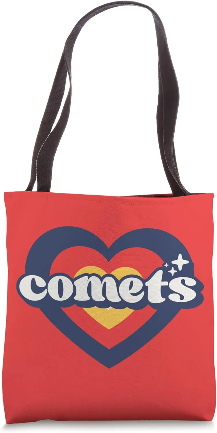 Vintage Comets High School Go Comets Pride Heart Tote Bag