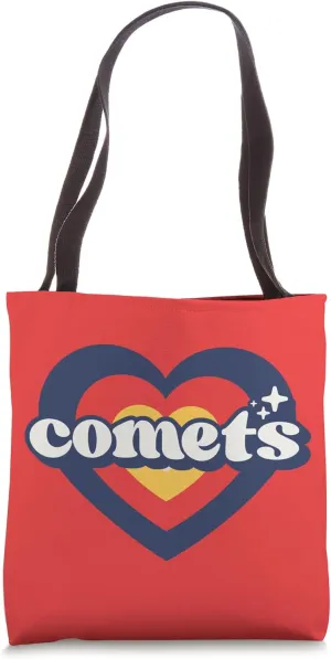 Vintage Comets High School Go Comets Pride Heart Tote Bag