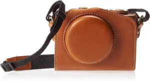 Vintage Leather Camera Case Bag with Strap for Canon Powershot G7X, G7X Mark II DSLR Camera - Brown