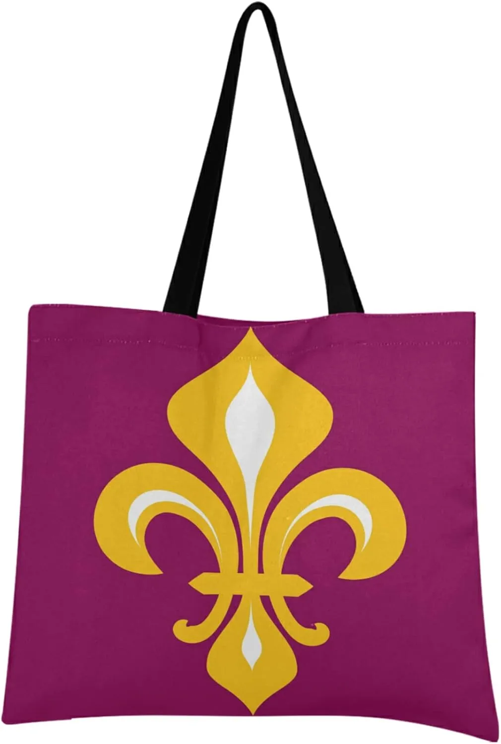 visesunny Carnival Women Extra Large Tote Bag Fleur-de-lys Royal Heraldic Lily Shoulder Bags Ladies Beach Travel Reusable Grocery Shopping Portable Storage Handbag