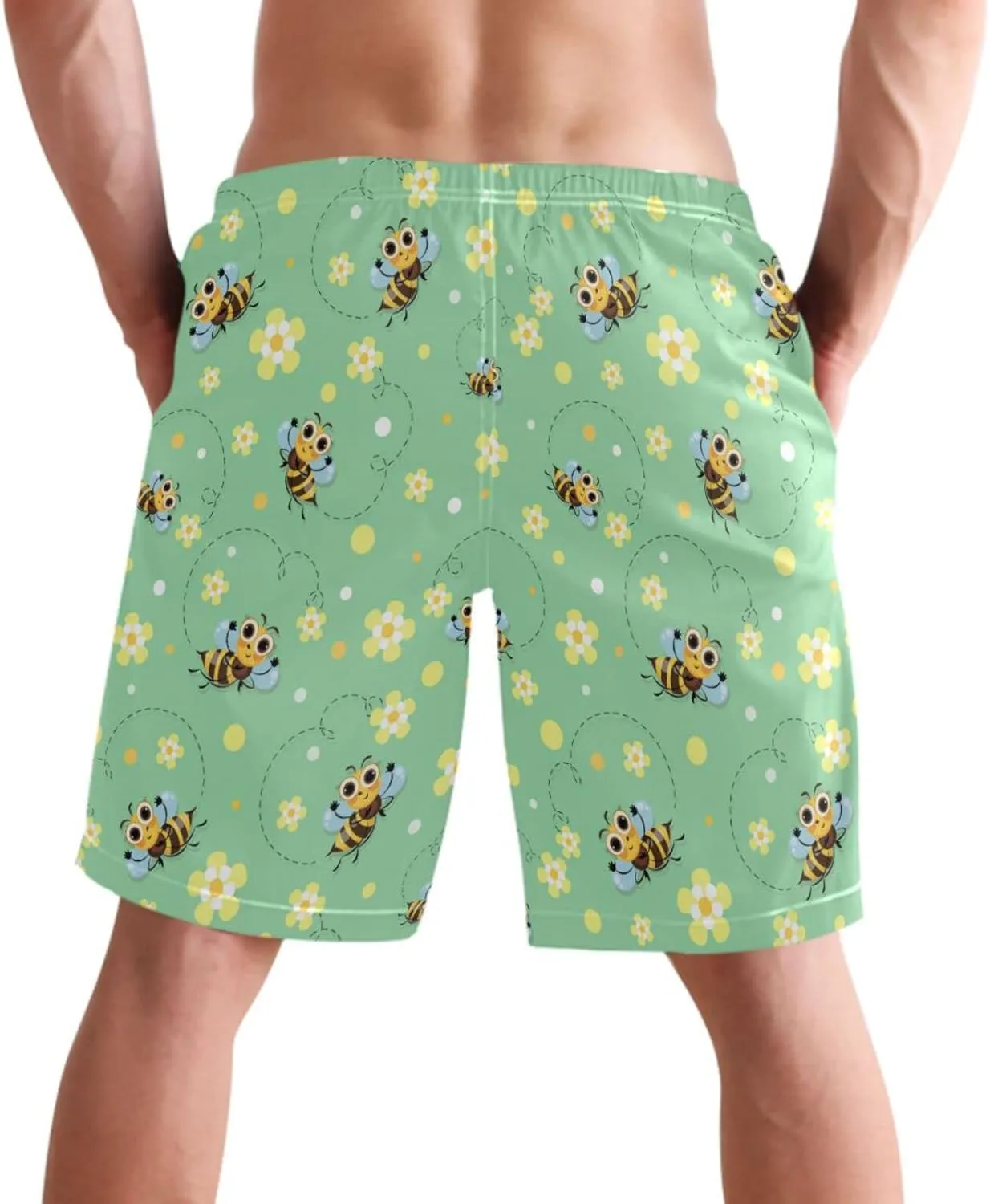visesunny Cool Mens Novelty Swim Trunks Quick Dry Summer Board Beach Shorts with Mesh Lining and Pockets