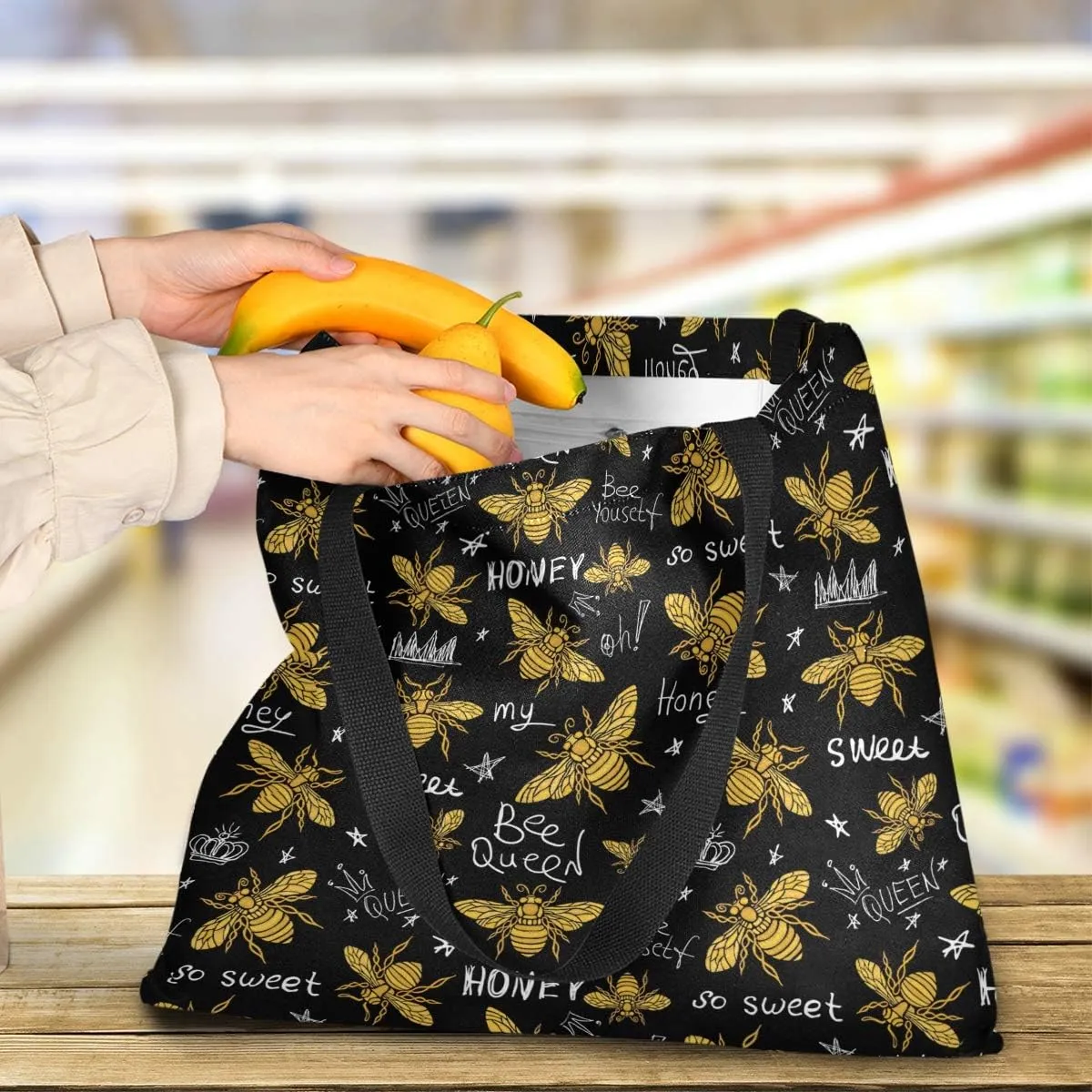 visesunny Large Tote Bag Shoulder Bag Shopping Casual Travel Bag Handbags for Women Lady Girl Teens Gym Beach Daily