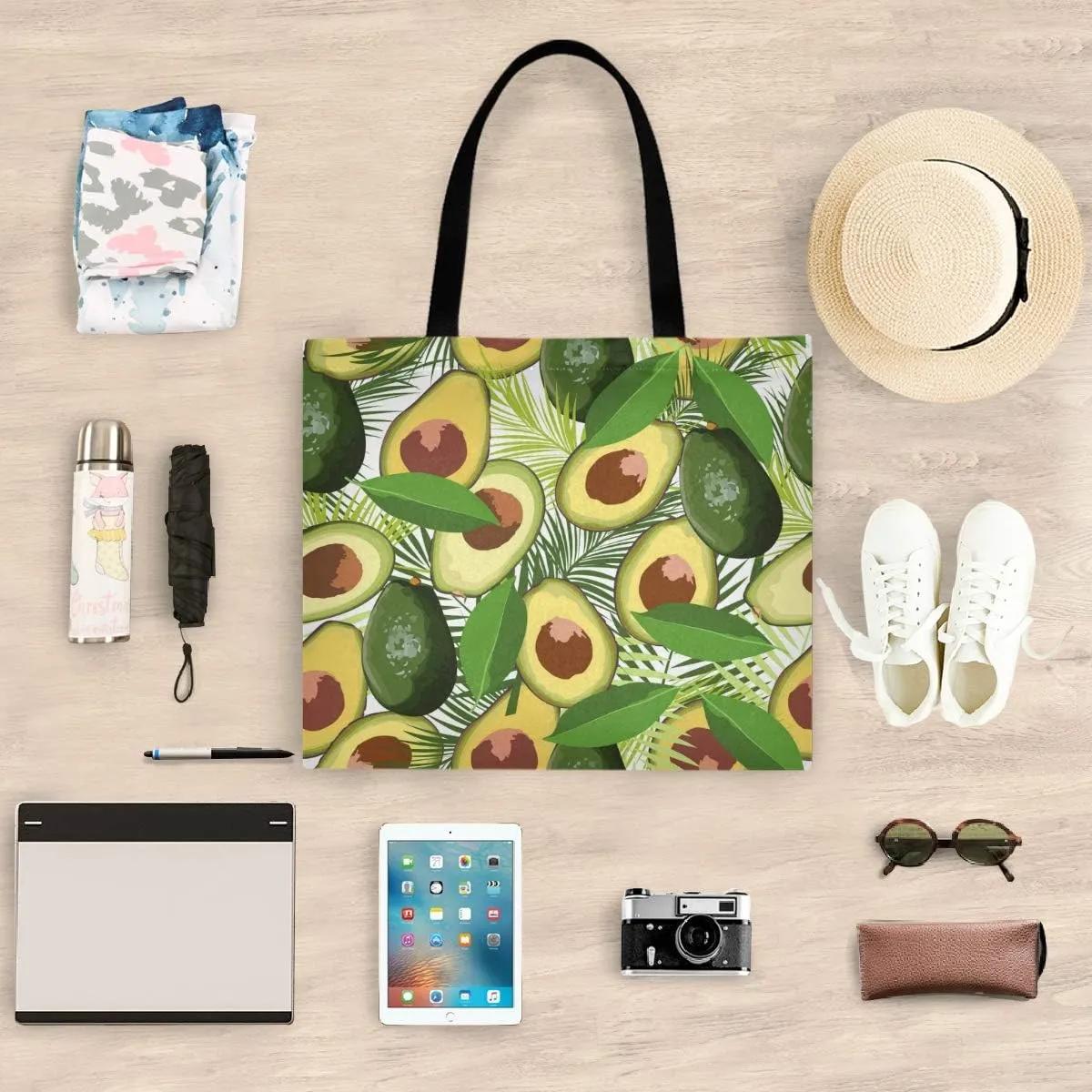 visesunny Large Tote Bag Shoulder Bag Shopping Casual Travel Bag Handbags for Women Lady Girl Teens Gym Beach Daily