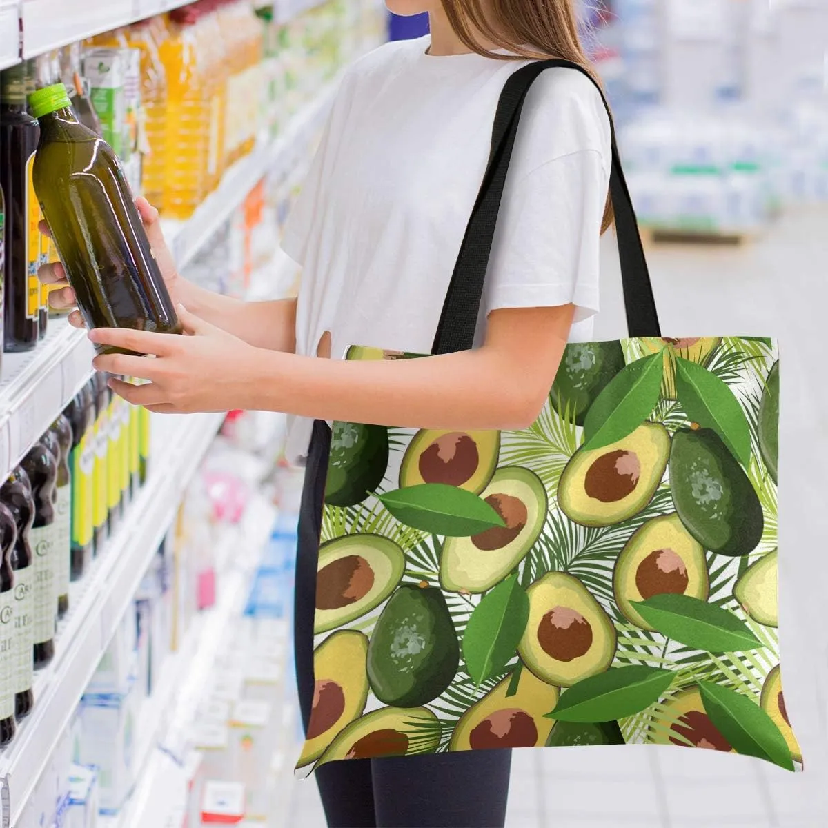 visesunny Large Tote Bag Shoulder Bag Shopping Casual Travel Bag Handbags for Women Lady Girl Teens Gym Beach Daily