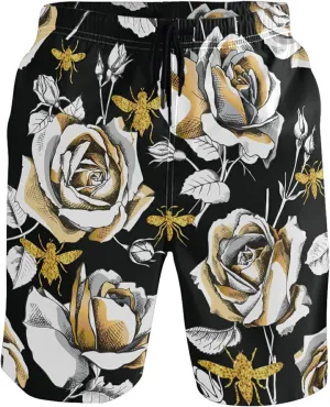visesunny Stylish Mens Swim Trunks Quick Dry Beachwear Sports Running Swim Board Shorts Bathing Suits Mesh Lining