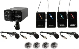 VocoPro - Portable Four Lavalier Field/Camera-Mountable Wireless Microphone System. (VCOFIELD-Quad-B1)