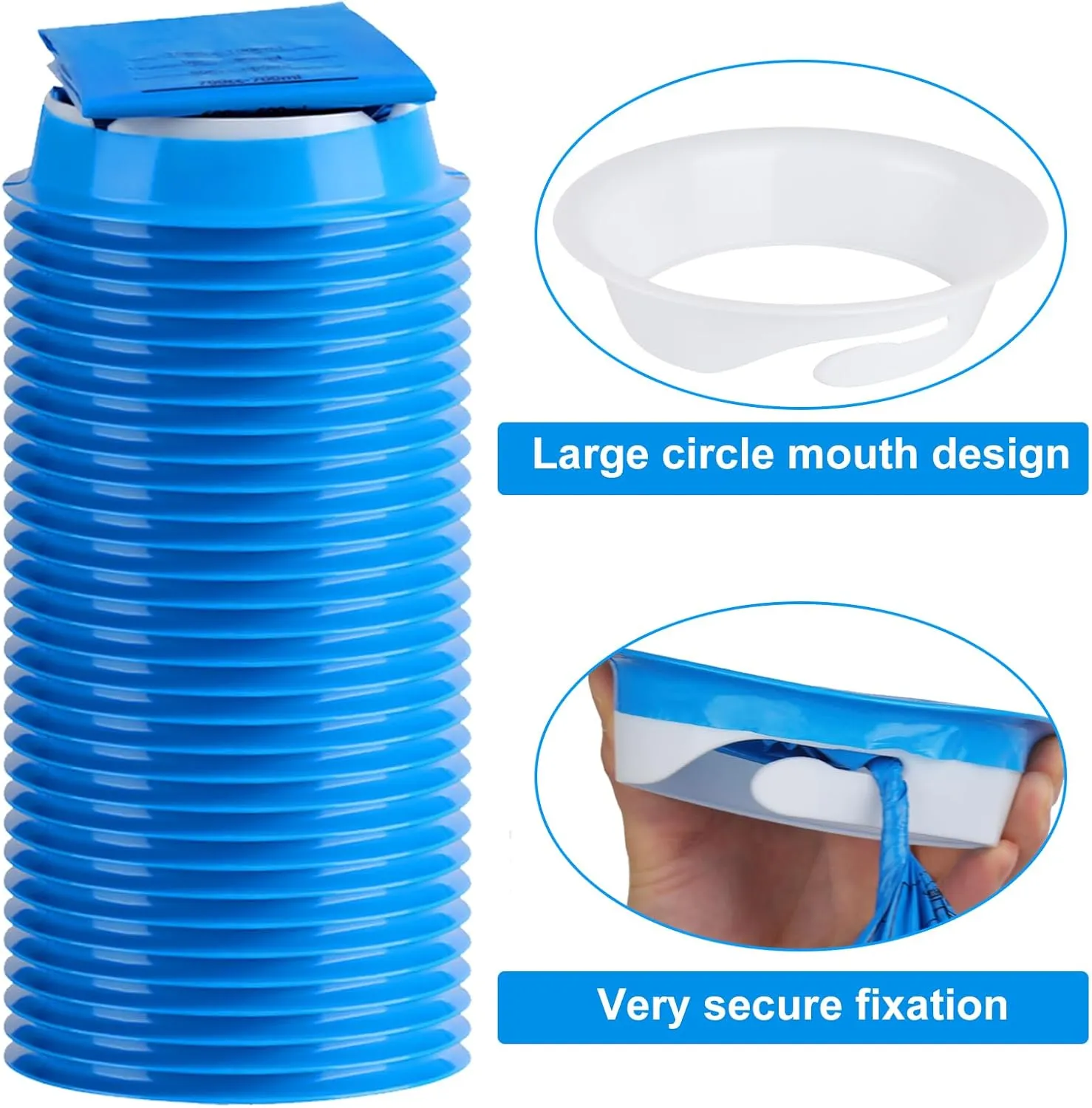 Vomit Bags Disposable - 27 Pack - 1000ml Portable Emesis Bags - Leak Resistant - Medical Grade Aircraft Sickness Car Travel Sickness Pregnant Women Children (27 Pack)