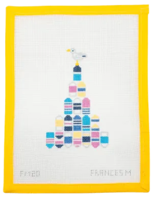 Warm Weather Buoy Tree Needlepoint Canvas