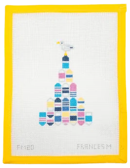 Warm Weather Buoy Tree Needlepoint Canvas