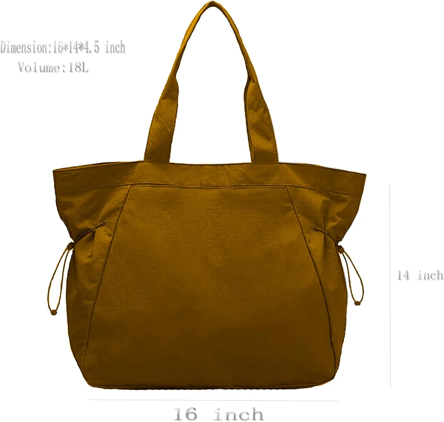 Waterproof Side-Cinch Shopper Bags Travel Tote Bags for women Shoulder Bag for Shopping Workout Beach 18L