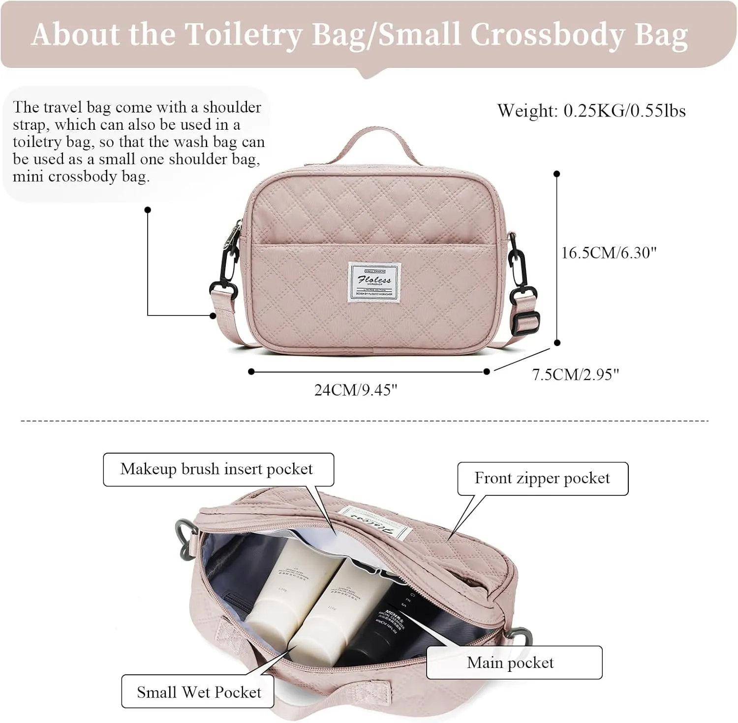 Weekender Bags for Women, Carry on Overnight Weekend Travel Duffel Bag with Shoes Compartment &Toiletry Bag, Personal Item Bag for Travel Business Trips Sport Hospital
