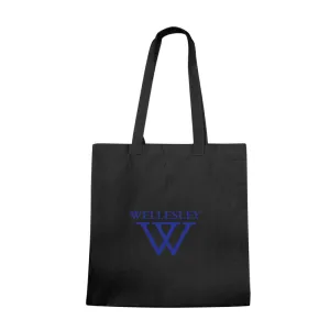 Wellesley College Blue Institutional Tote Bag
