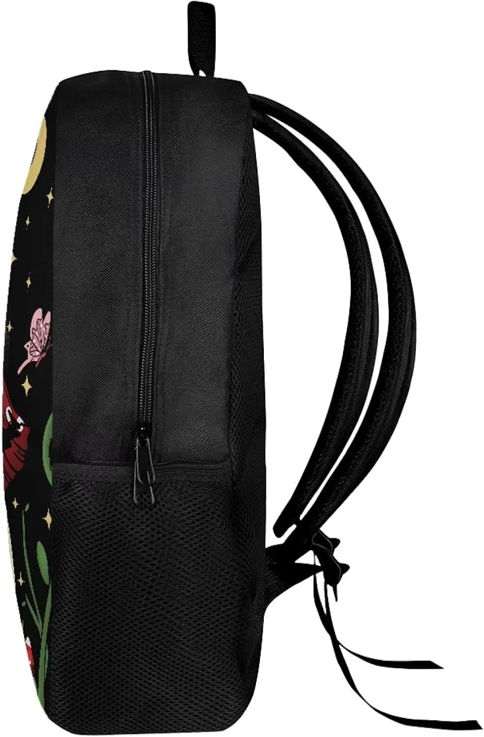 WELLFLYHOM Middle School Mushroom Frog Backpack for Girls - Light Weight Travel Bag, Casual Daypack, Laptop Bag, Back to School Supplies
