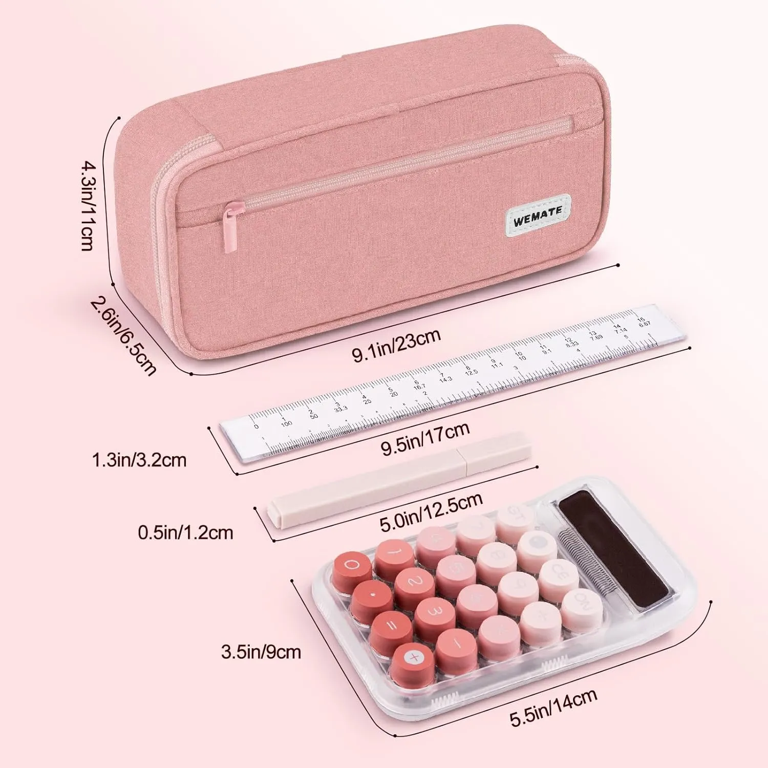 WEMATE Large Pencil Case, Big Capacity Pencil Pouch Stationery Pen Bag, Storage High Capacity Bag Pouch Holder Box Organizer, Marker Pen Case for Women & Men