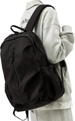 weradar Simple Black School Backpack For Women Men,Waterproof College Backpack,High School Bookbag For Teens Boys Girls,Lightweight Casual Daypack Travel Backpack