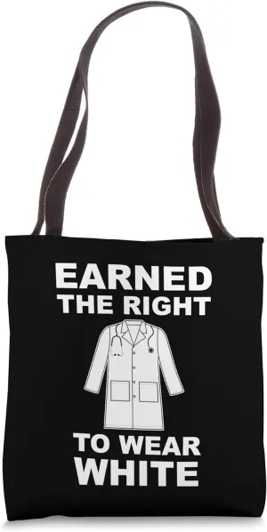 White Coat Ceremony New Doctor Earned Right To Wear White Tote Bag