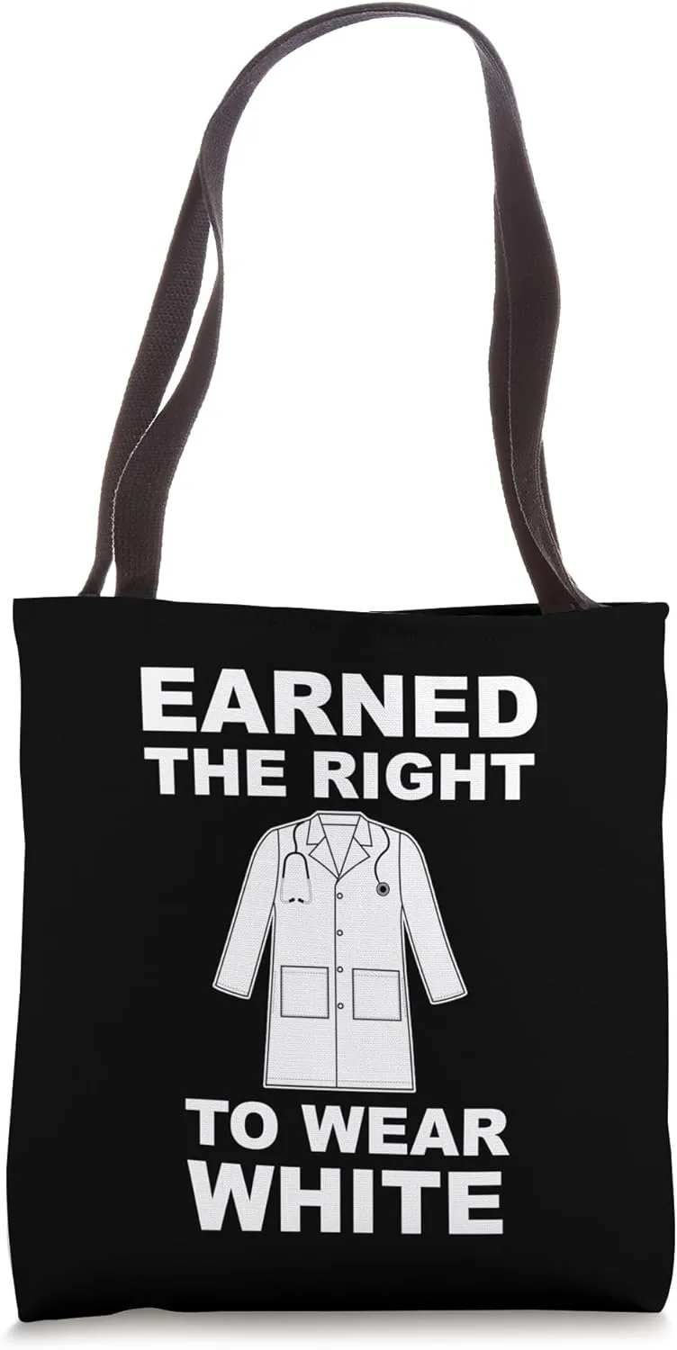White Coat Ceremony New Doctor Earned Right To Wear White Tote Bag