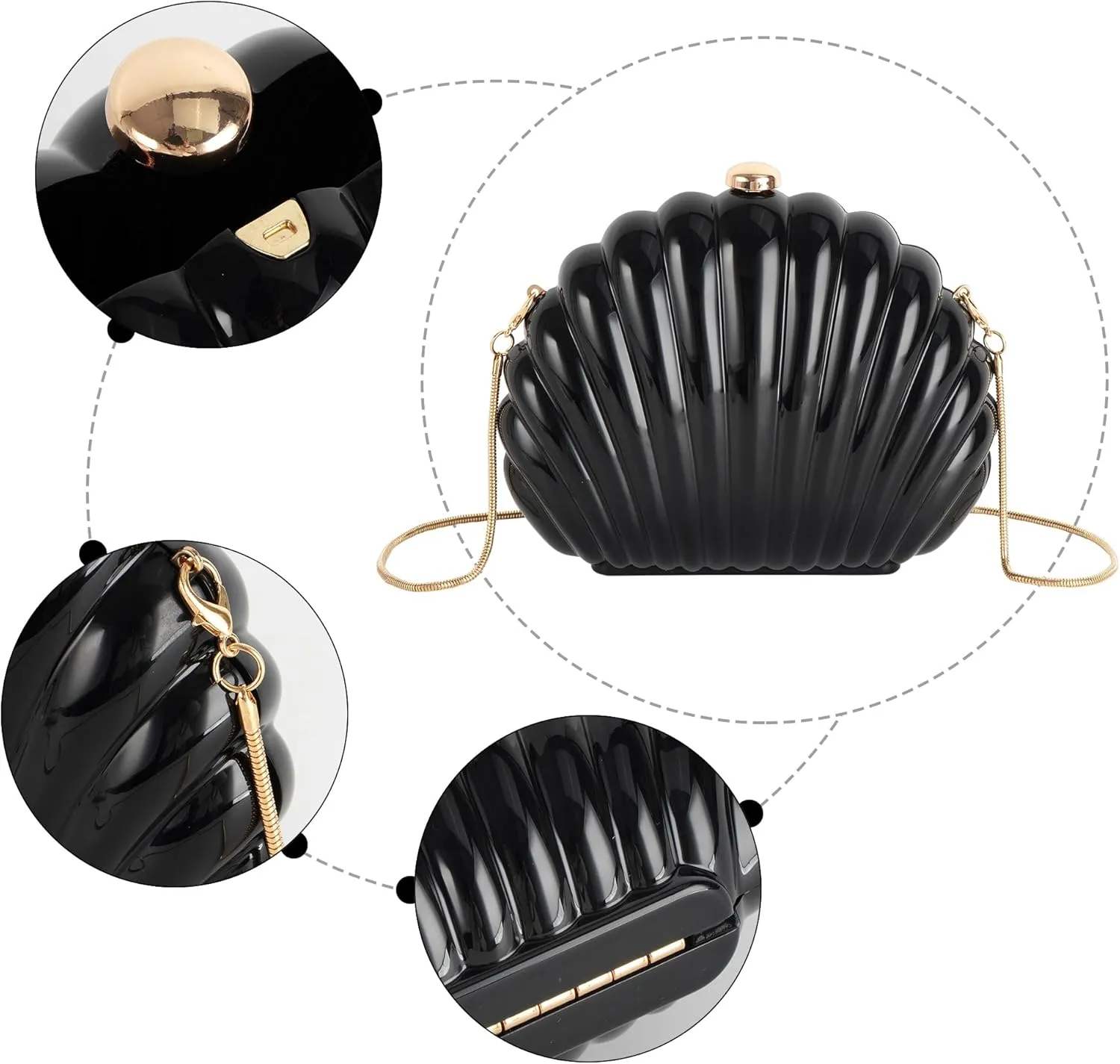 Women Evening Bag Clutch Tote Chain Shoulder Handbag Purse