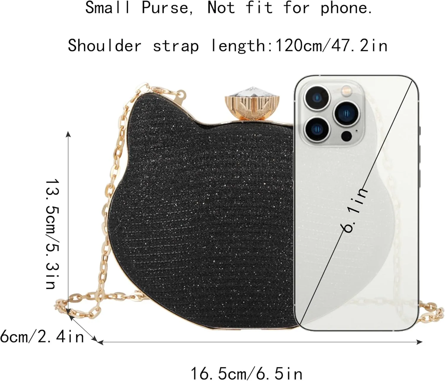 Women Evening Bag Clutch Tote Chain Shoulder Handbag Purse