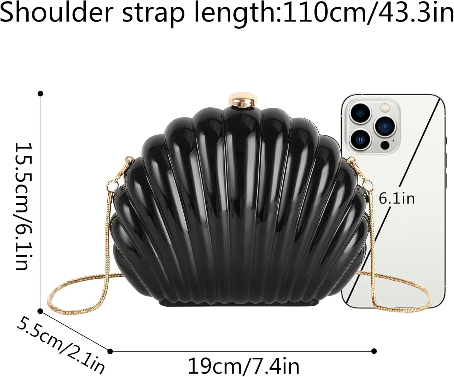 Women Evening Bag Clutch Tote Chain Shoulder Handbag Purse