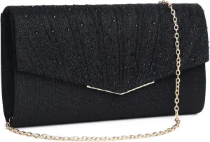 Women Evening Bags Glitter Sequins Clutch Purses for Women Shiny Envelope Handbag Formal Wedding Party Prom Purse