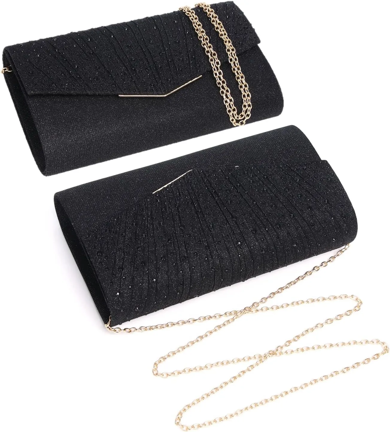Women Evening Bags Glitter Sequins Clutch Purses for Women Shiny Envelope Handbag Formal Wedding Party Prom Purse