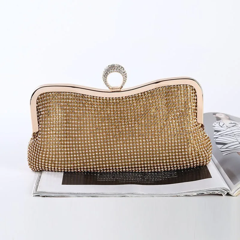 Women Evening Clutch Bag Wedding Shiny Handbags