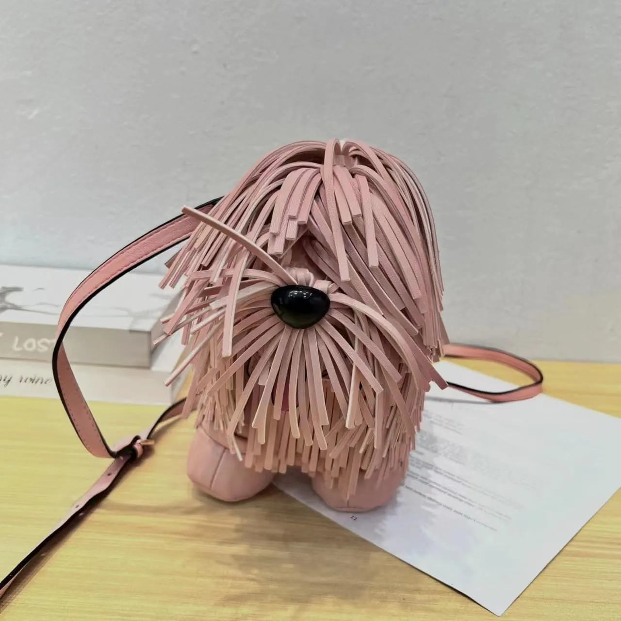 Women Luxury Designer Fringed Handbag Shoulder Bag for Women Cute Puppy Shape Evening Party bag