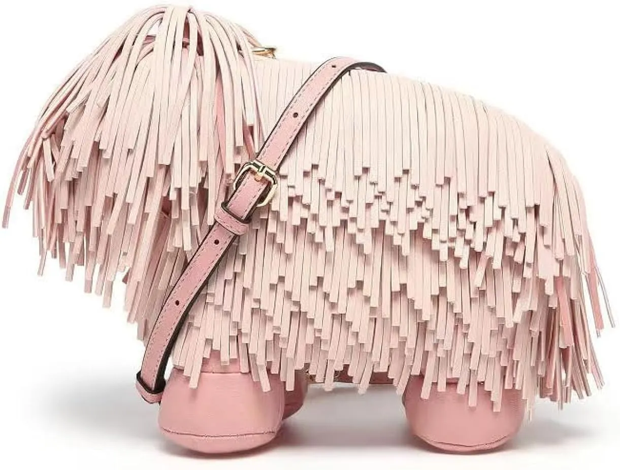 Women Luxury Designer Fringed Handbag Shoulder Bag for Women Cute Puppy Shape Evening Party bag
